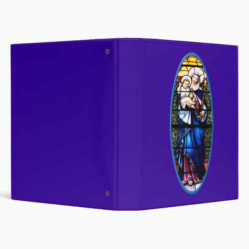 Jesus and Mary stained glass window 3 Ring Binder