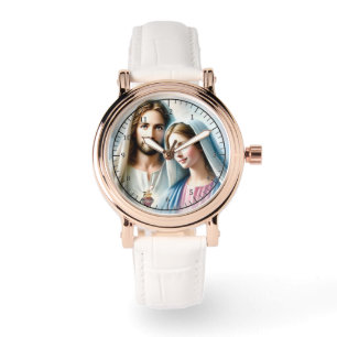 Jesus and Mary with Sacred Heart Watch