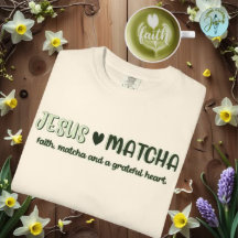 jesus and matcha, faith matcha graphic