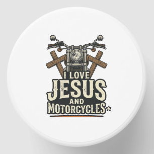Jesus and Motorcycles Vintage Christian Biker Desi Mini Candle Favors