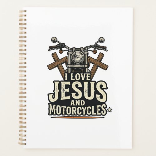 Jesus and Motorcycles Vintage Christian Biker Desi Planner
