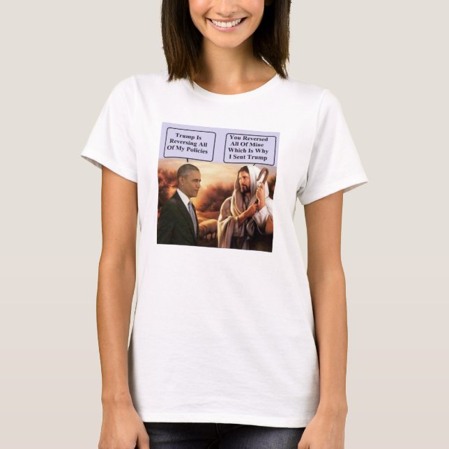 JESUS and OBAMA T-Shirt (Front)