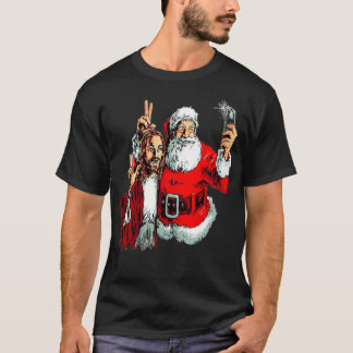 Jesus and Santa selfie T-Shirt