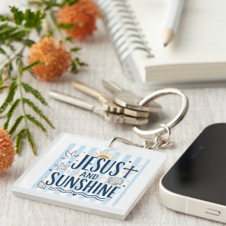 Jesus and Sunshine Keychain