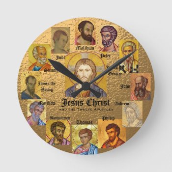 Jesus And The 12 Apostles Clock by spaceycasey at Zazzle