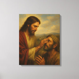 Jesus And The Blind Man™ LDS Wall Art Canvas