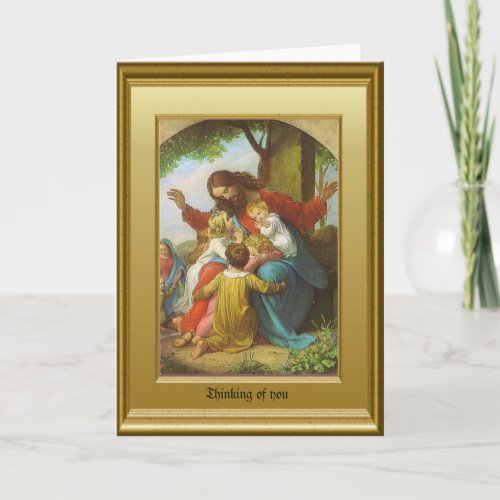 Jesus and the children card