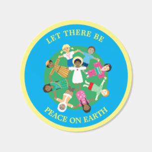 Jesus and the children of the world classic round sticker
