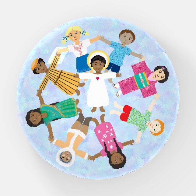 Jesus and the children of the world paperweight (Front)