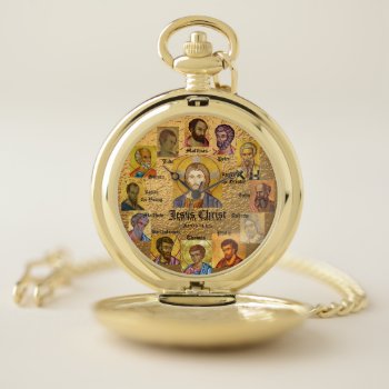 Jesus And The Disciples Pocket Watch by spaceycasey at Zazzle