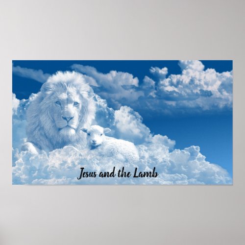 Jesus and the Lamb Poster