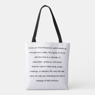 Jesus and the Lamb Tote Bag | Christian Faith Gift