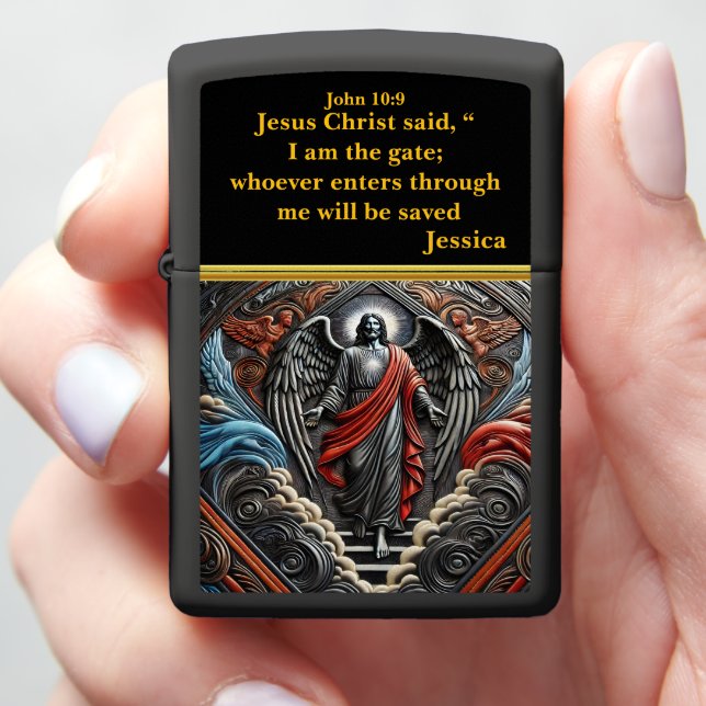 Jesus and the Light of Heaven Zippo Lighter (In Hand)