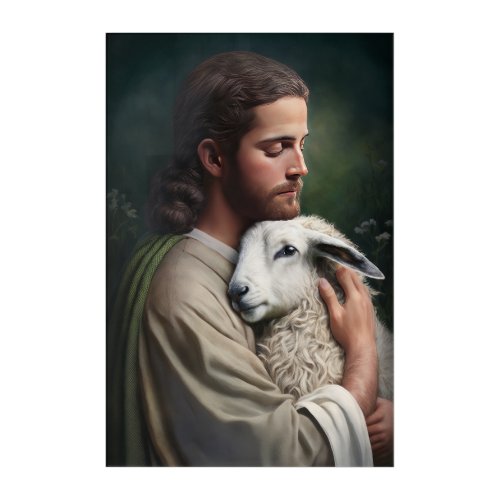 Jesus and the Lost Sheep  Acrylic Print