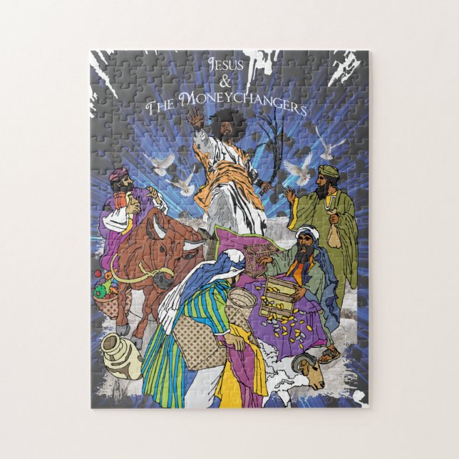 Jesus and the Moneychangers Jigsaw Puzzle (Vertical)