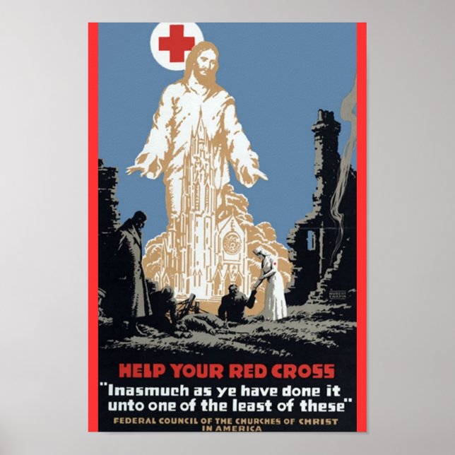 Jesus and the Red Cross Poster (Front)