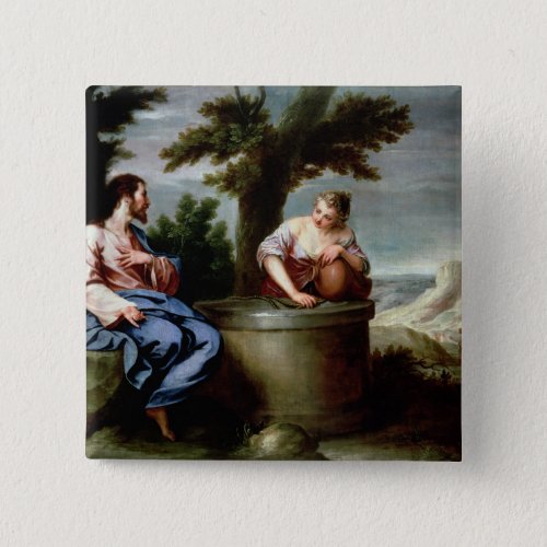 Jesus and the Samaritan Woman Button