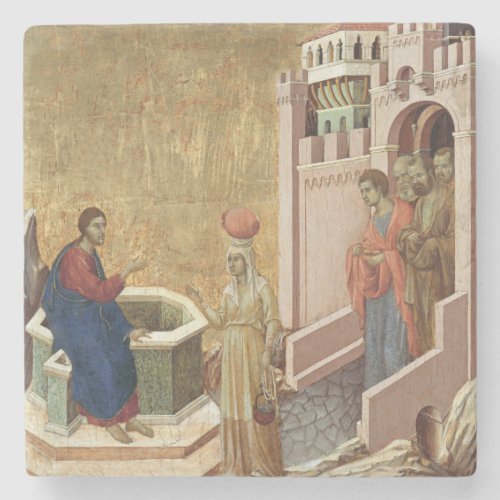 Jesus and the Samaritan Woman by the Well Stone Coaster