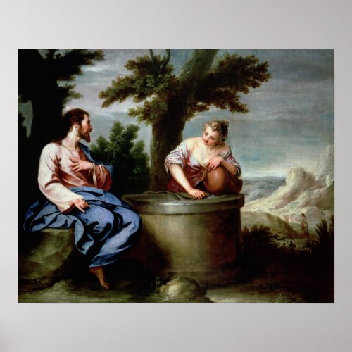 Jesus and the Samaritan Woman Poster