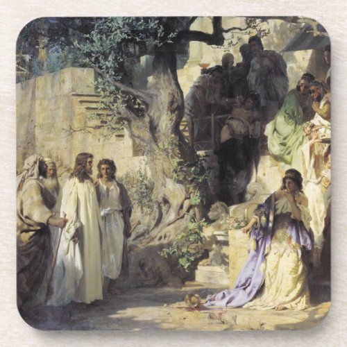 Jesus and the Sinners Beverage Coaster