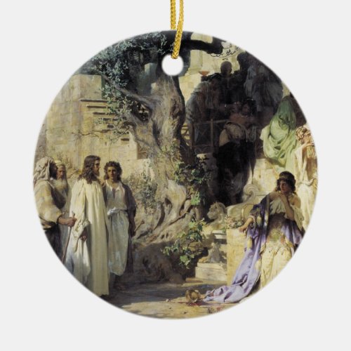 Jesus and the Sinners Ceramic Ornament