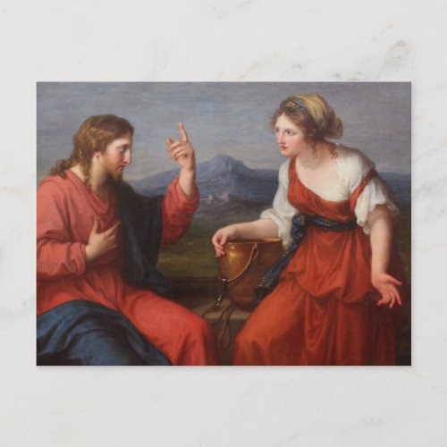 Jesus and the Woman at the Well Postcard