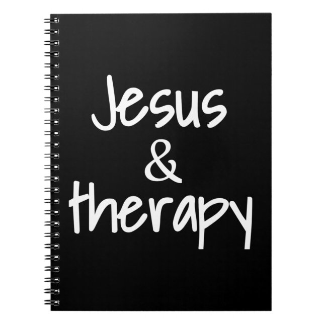 Jesus And Therapy Christian Humor For Christian Co Notebook (Front)