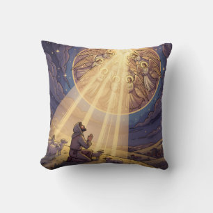 Jesus Angels Star Light Throw Pillow