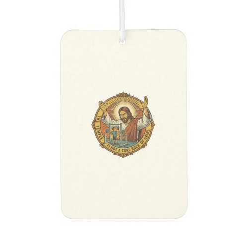 Jesus Angry Bicep Curls Squat Rack Gym Annoyance H Air Freshener