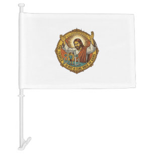 Jesus Angry Bicep Curls Squat Rack Gym Annoyance H Car Flag