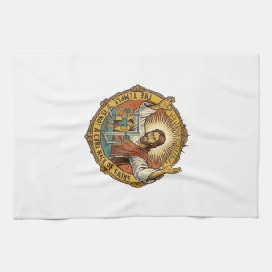 Jesus Angry Bicep Curls Squat Rack Gym Annoyance H Kitchen Towel
