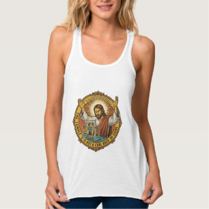 Jesus Angry Bicep Curls Squat Rack Gym Annoyance H Tank Top