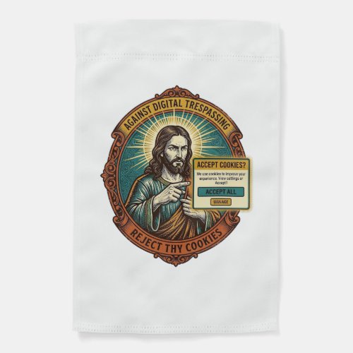 Jesus Annoying Accept Cookies Pop Up Internet Brow Garden Flag