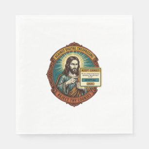 Jesus Annoying Accept Cookies Pop Up Internet Brow Napkins