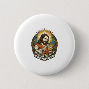 Jesus Annoying Peeling Sticker Paper Residue Shop Button