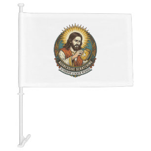 Jesus Annoying Peeling Sticker Paper Residue Shop Car Flag