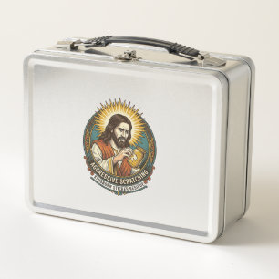 Jesus Annoying Peeling Sticker Paper Residue Shop Metal Lunch Box