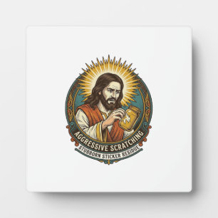 Jesus Annoying Peeling Sticker Paper Residue Shop Plaque