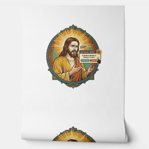 Jesus Annoying Software Update Pop Up Office Humor Wallpaper
