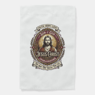 Jesus Antiques Heirloom Graphic Tee Christian Art_ Garden Flag