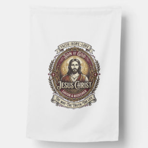 Jesus Antiques Heirloom Graphic Tee Christian Art_ House Flag