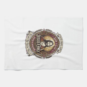 Jesus Antiques Heirloom Graphic Tee Christian Art_ Kitchen Towel