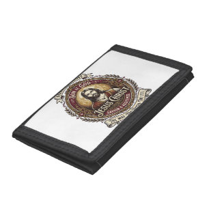 Jesus Antiques Heirloom Graphic Tee Christian Art_ Trifold Wallet