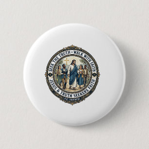 Jesus Apologetics Theology Nerd Shirt Faith Based Button