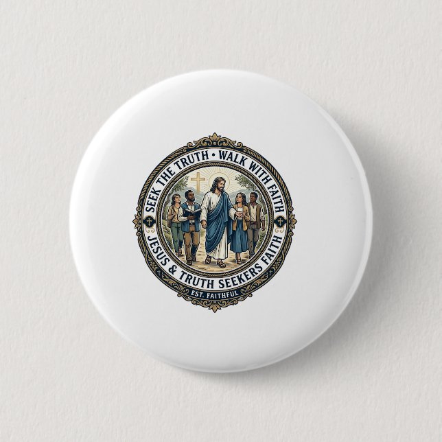 Jesus Apologetics Theology Nerd Shirt Faith Based  Button (Front)