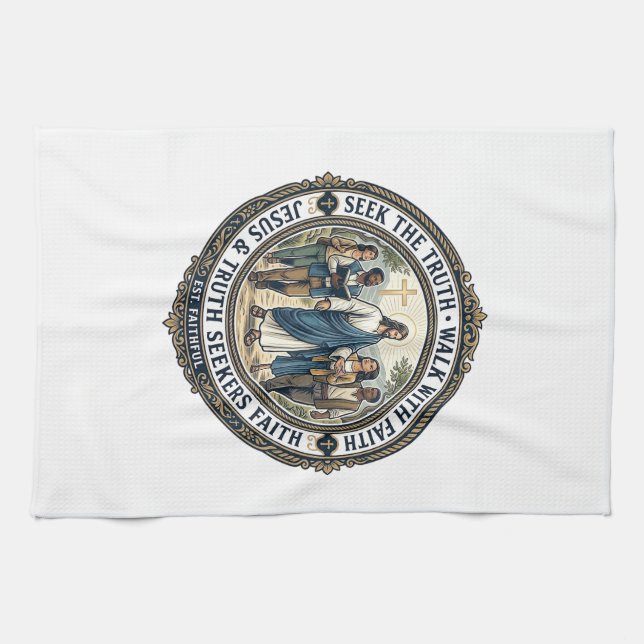 Jesus Apologetics Theology Nerd Shirt Faith Based  Kitchen Towel (Horizontal)