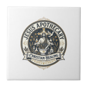 Jesus Apothecary Christian Healing Jesus Apothecar Ceramic Tile