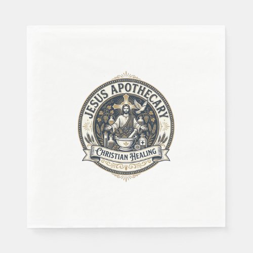 Jesus Apothecary Christian Healing Jesus Apothecar Napkins