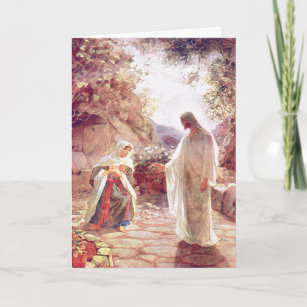 Jesus Appears To Mary Magdalene Holiday Card