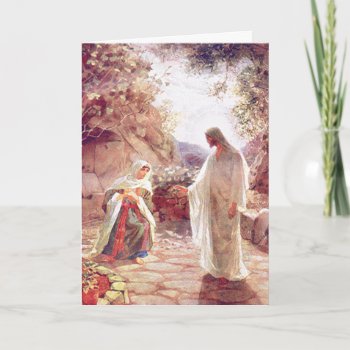 Jesus Appears To Mary Magdalene Holiday Card by stargiftshop at Zazzle
